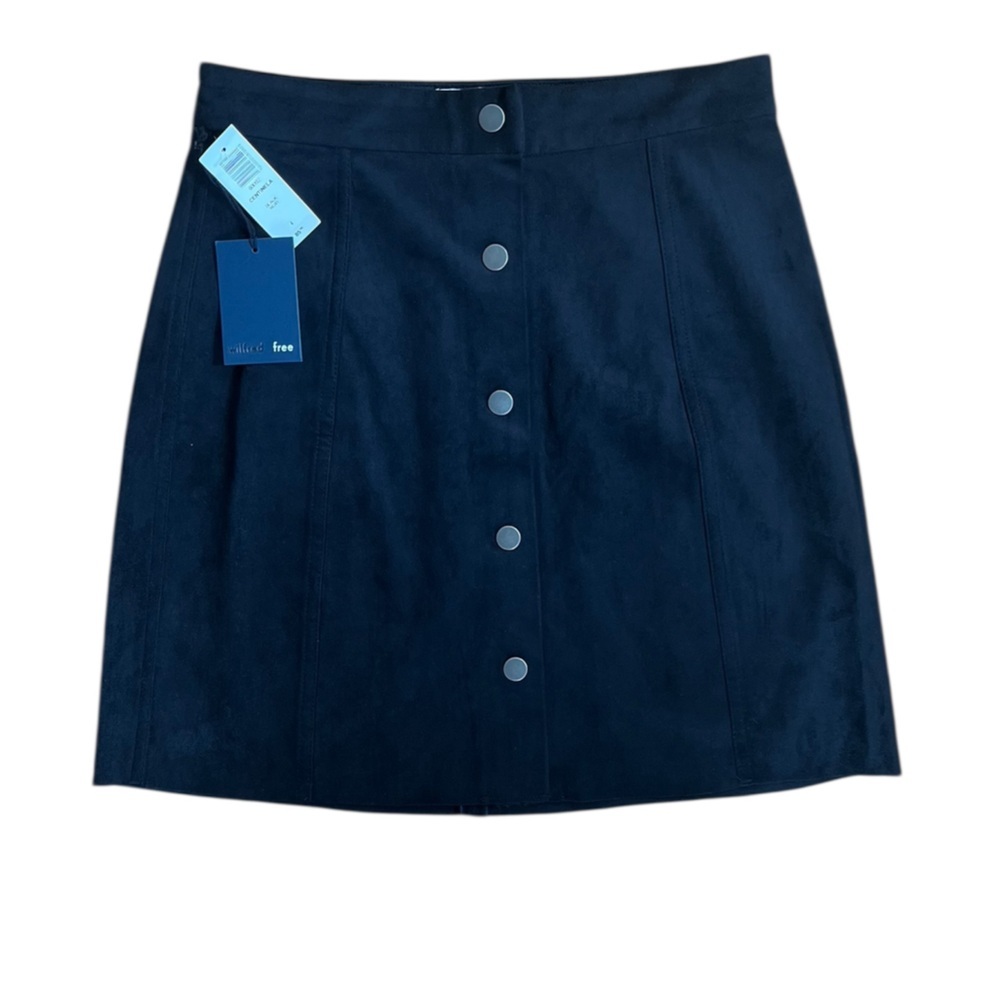 NWT Wilfred Free High Waisted Black A-Line Mini Skirt - Picture 2 of 6